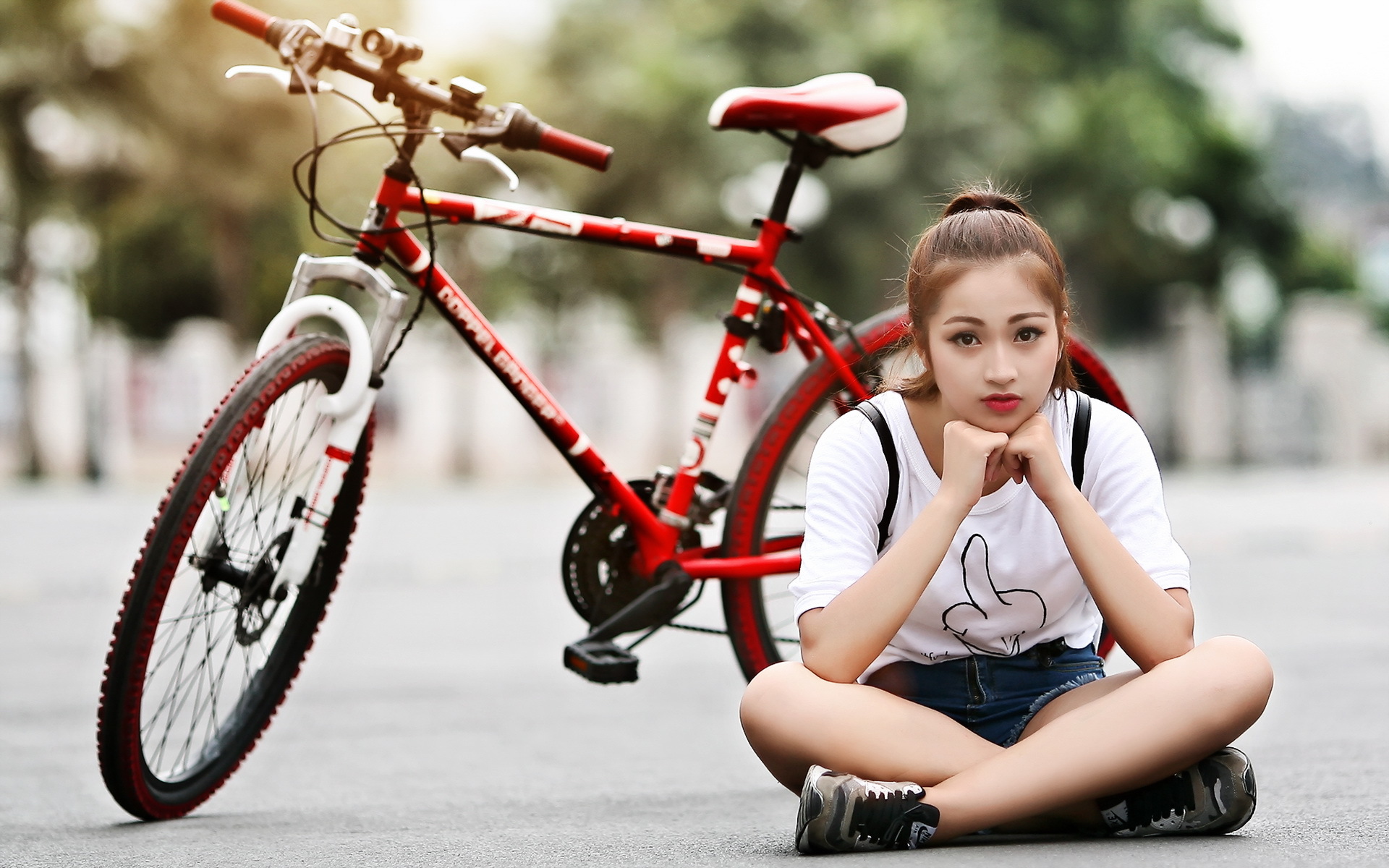 Lovely-Girl-With-Cycle-HD-Wallpaper