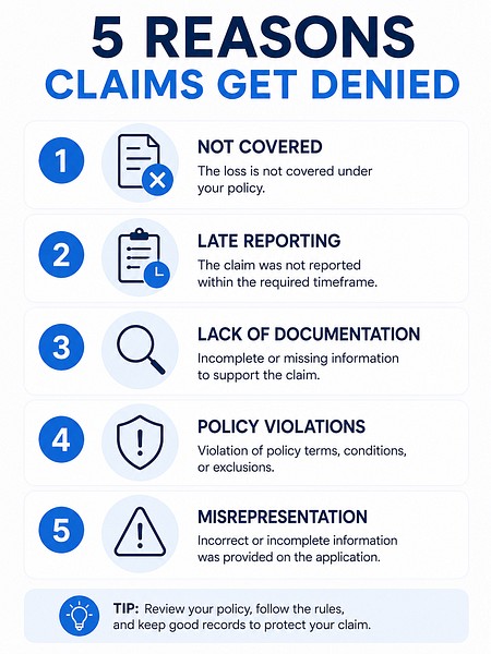 5 Reasons Claims Get Denied
