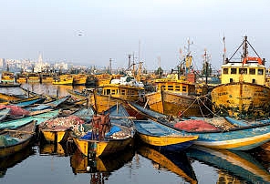 Fishing Harbour  Large port on coast of Bay of Bengal