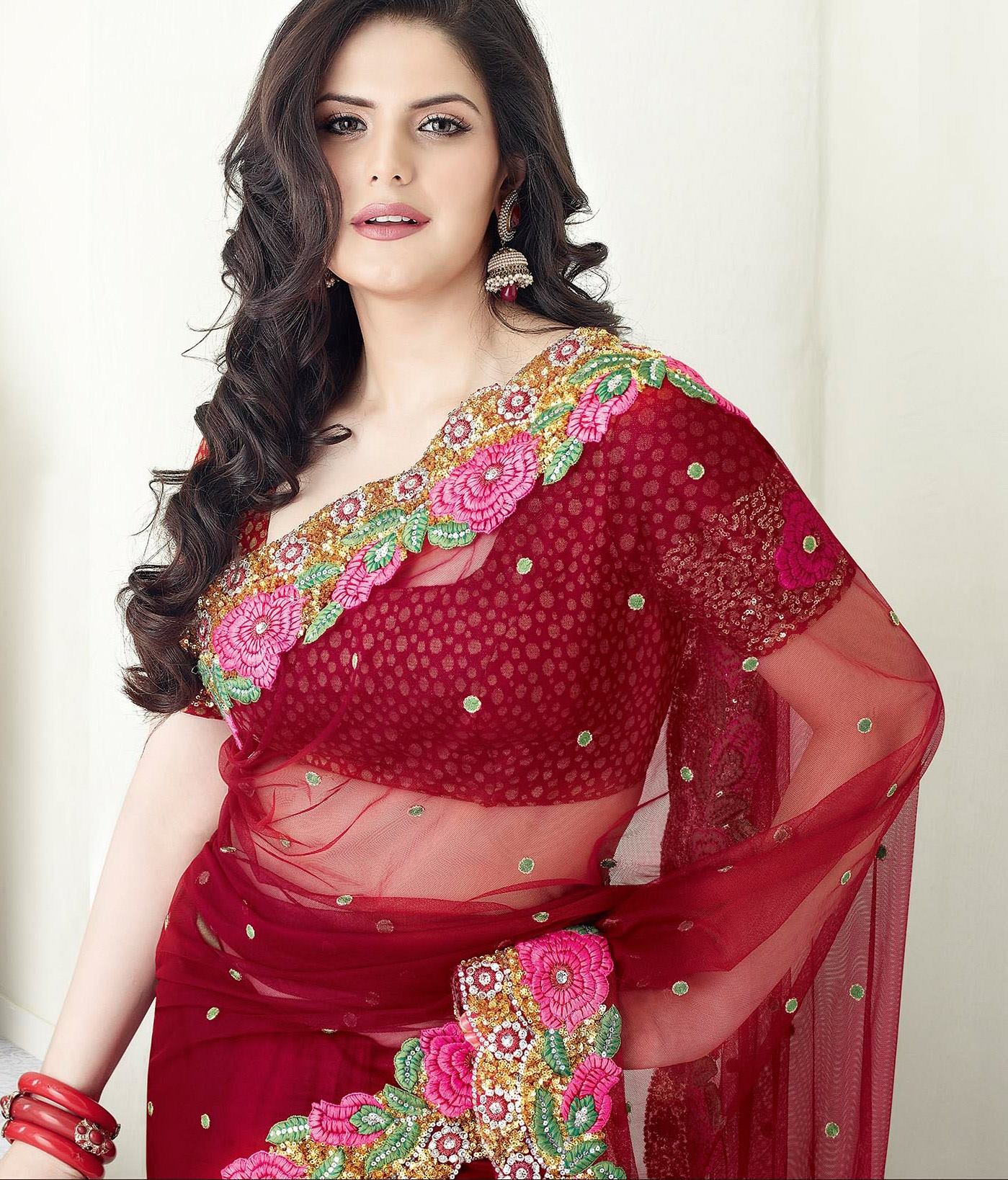 Zarine-khan-sari-wallpapers