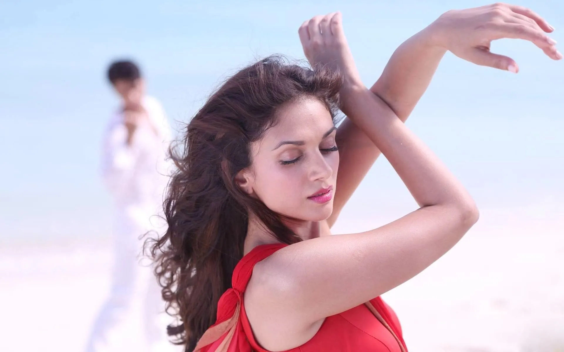aditi rao hydari red dress hd wallpaper