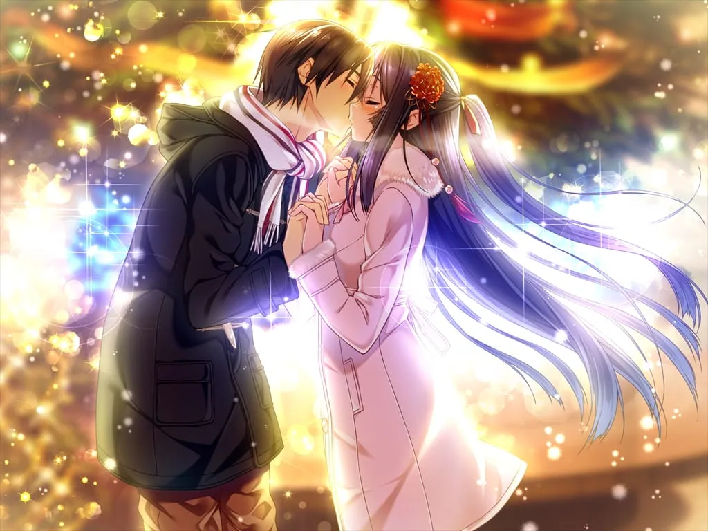 beautiful couple mouth kissing anime image for facebook whatsapp sharing