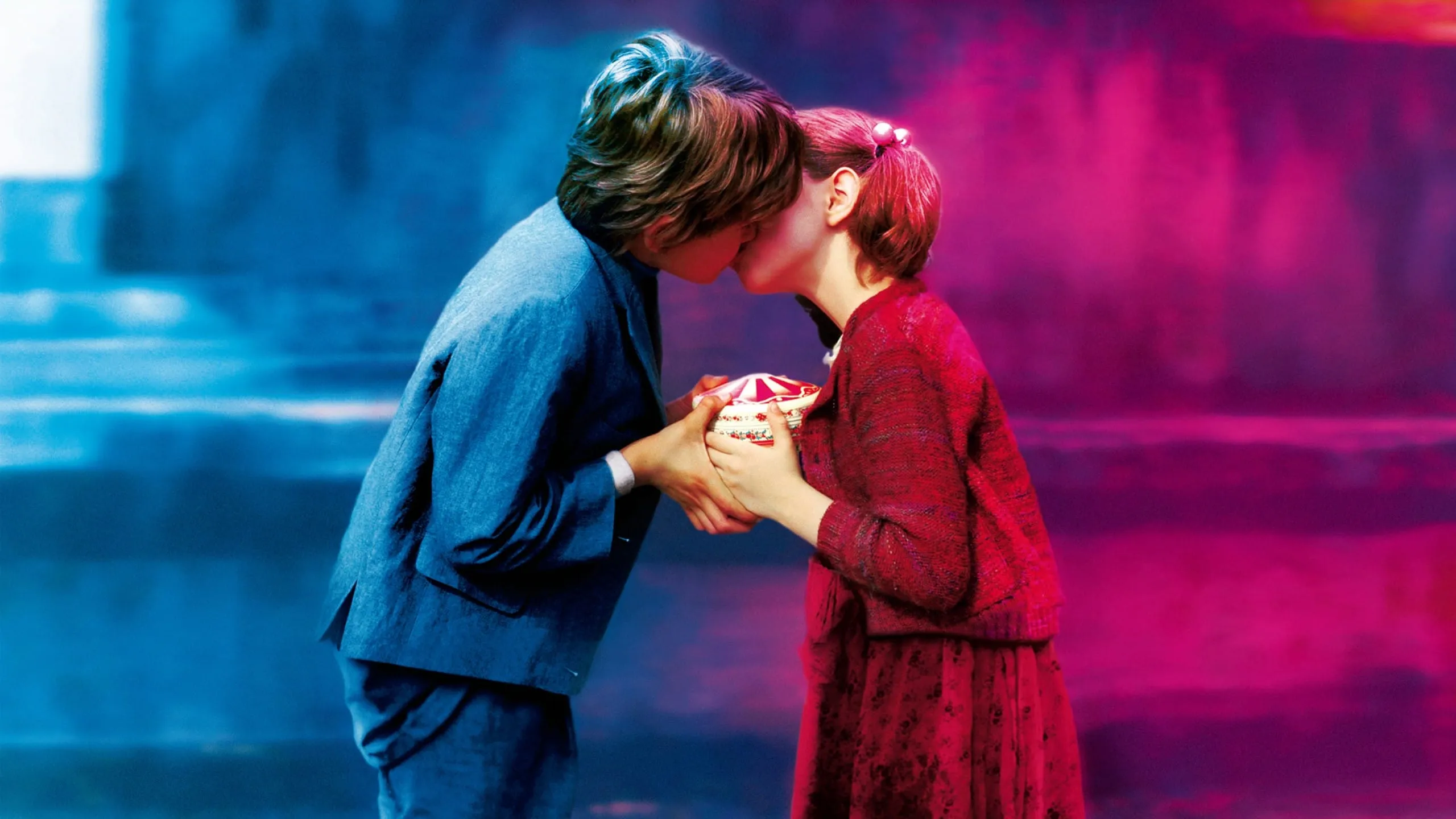 boy girl cute kiss 2560x1440