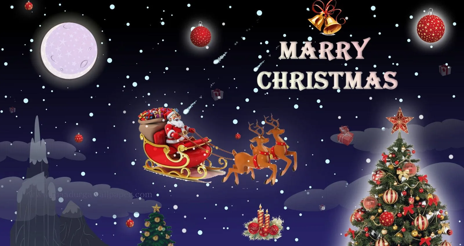 christmas winter 1080p hd wallpaper