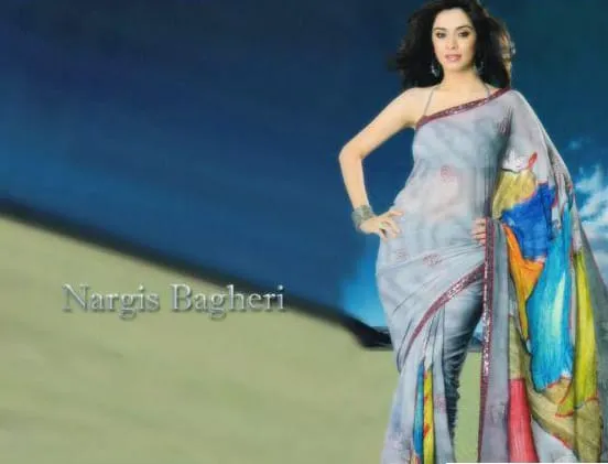 nargis bagheri hd saree wallpapers