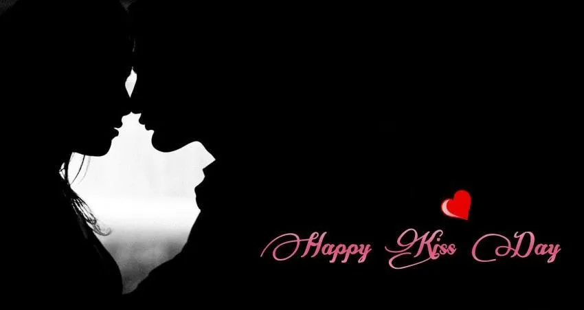 happy kiss day dark hd wallpaper