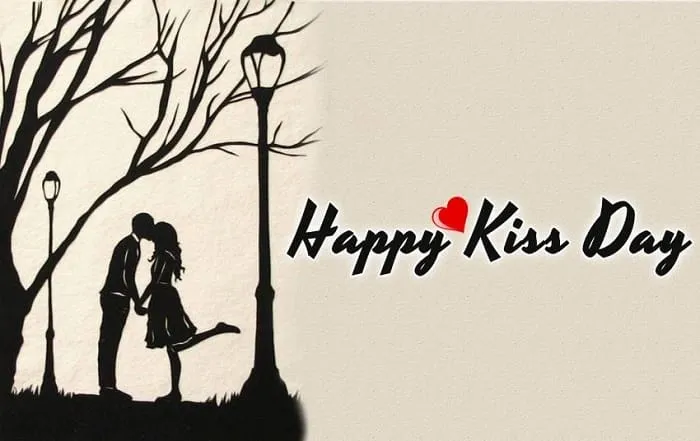 happy kiss day hd wallpaper