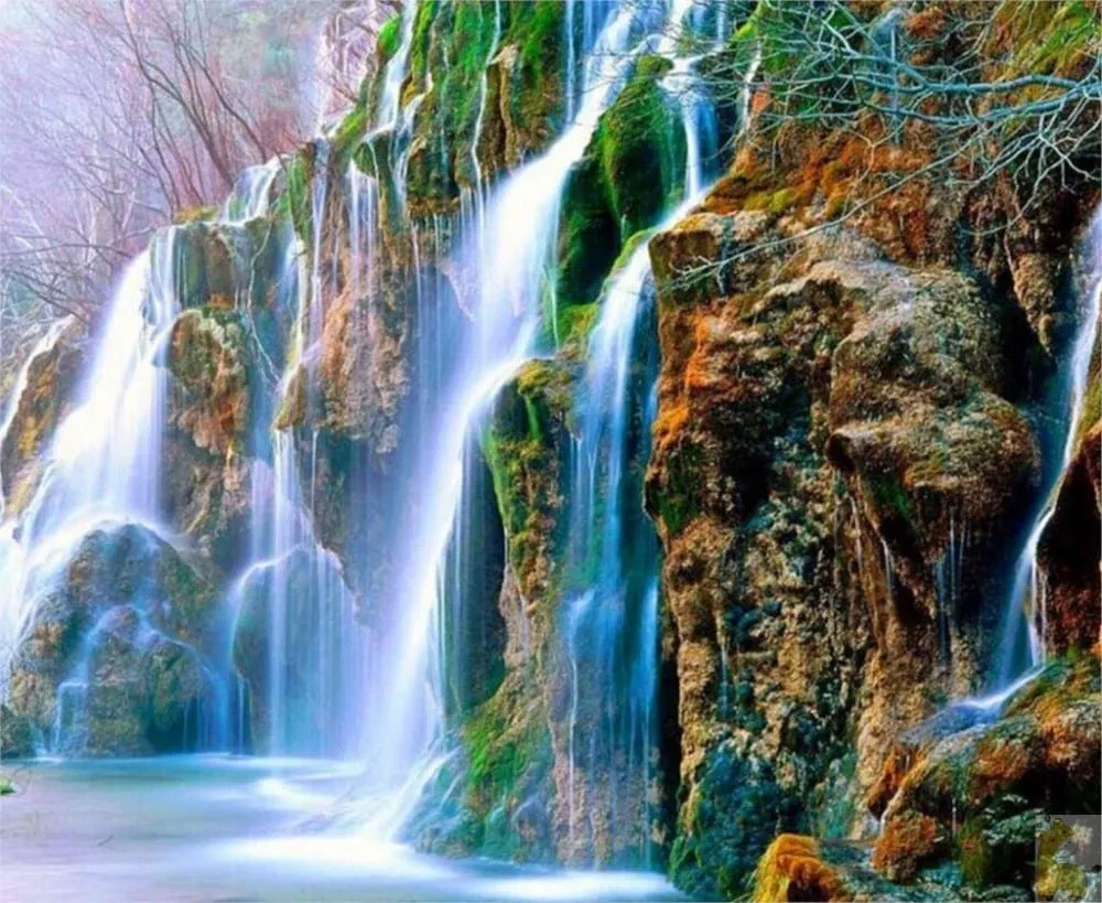 perfect mountains waterfalls wallpaper desktop background 2