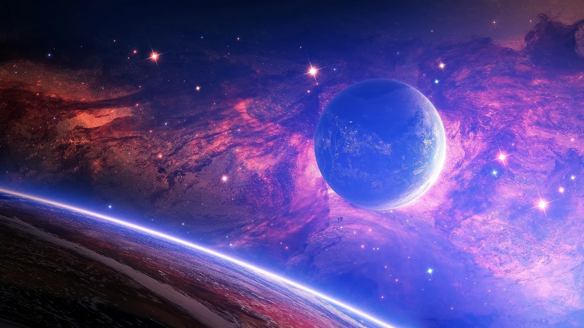 planet light spots space 86643 1920x1080