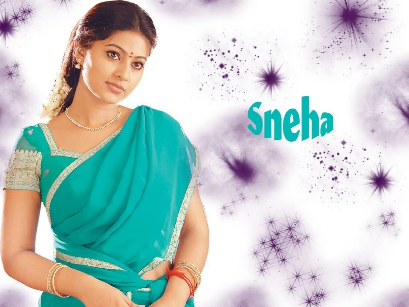 south actress sneha blue saree other