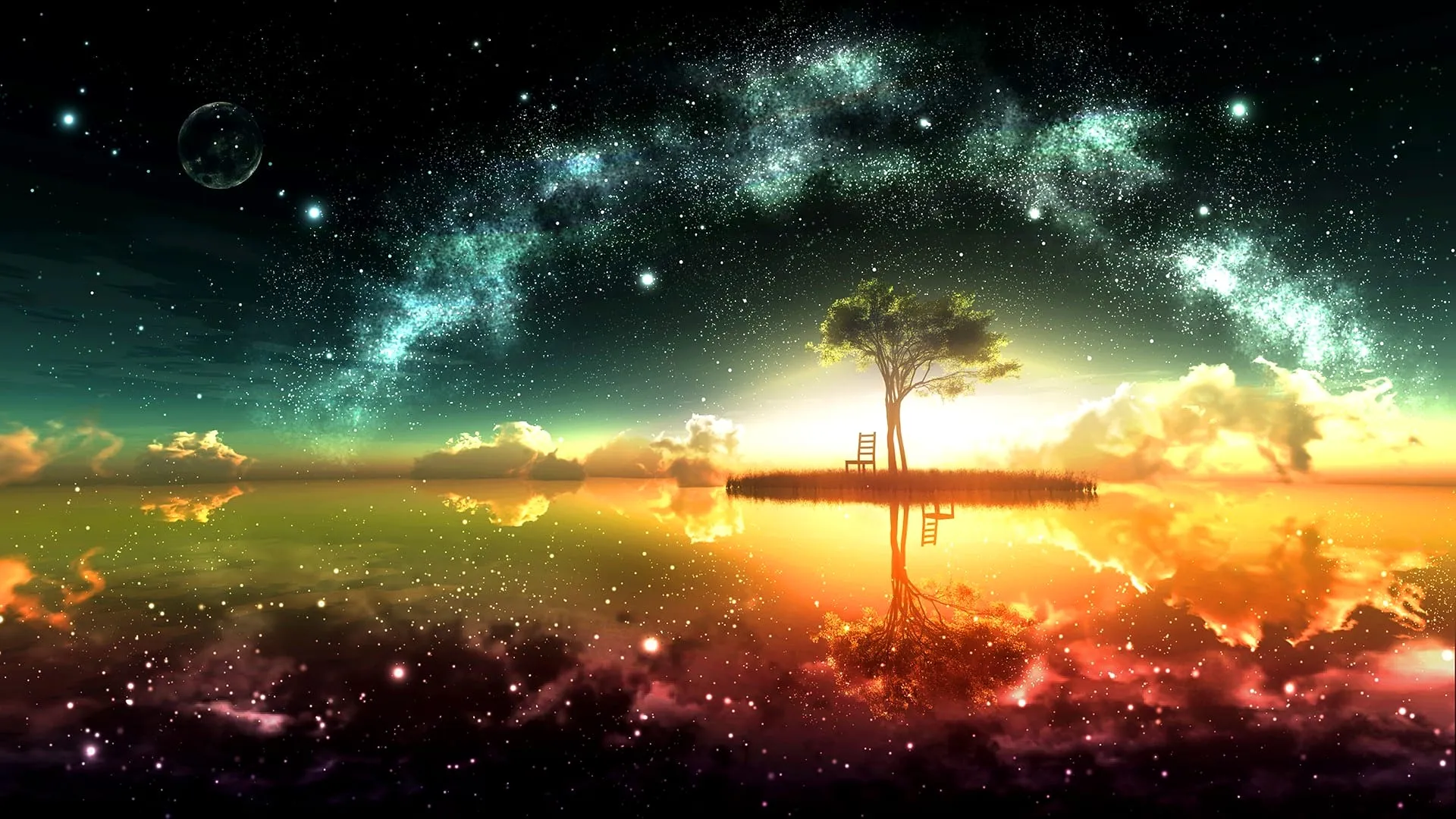 surreal space wallpaper